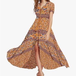 Bohemian Floral Maxi Dress